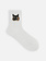Fin Rib Tanuki Embroidered Lc Socks