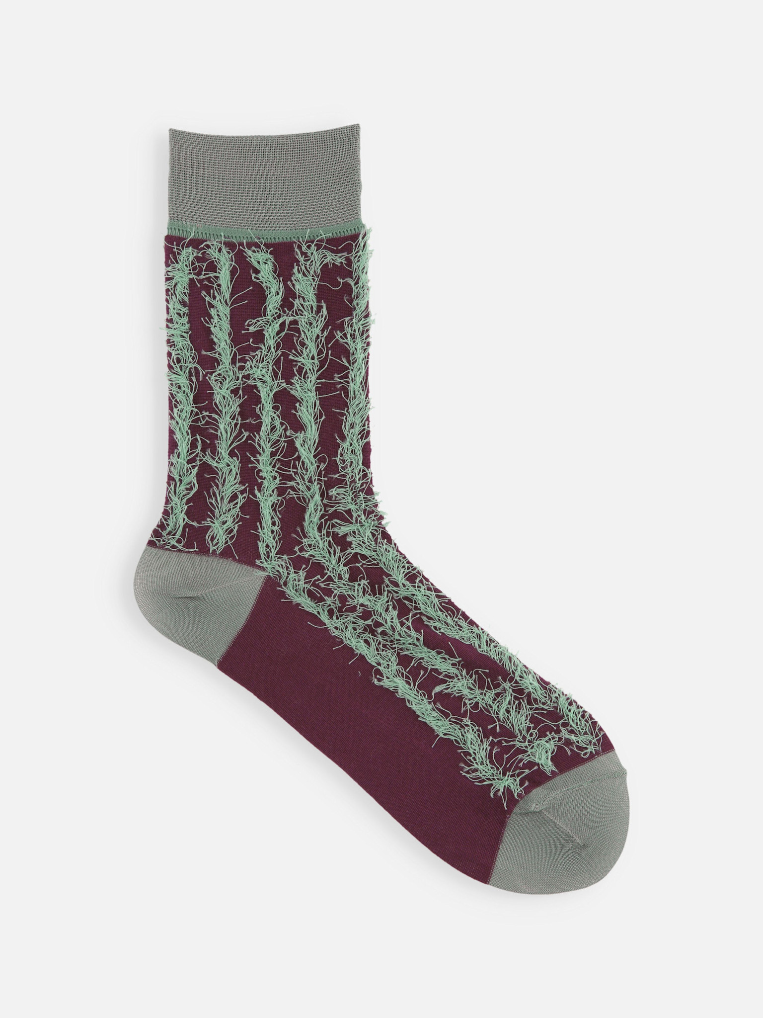 Socquette style frange en rayure