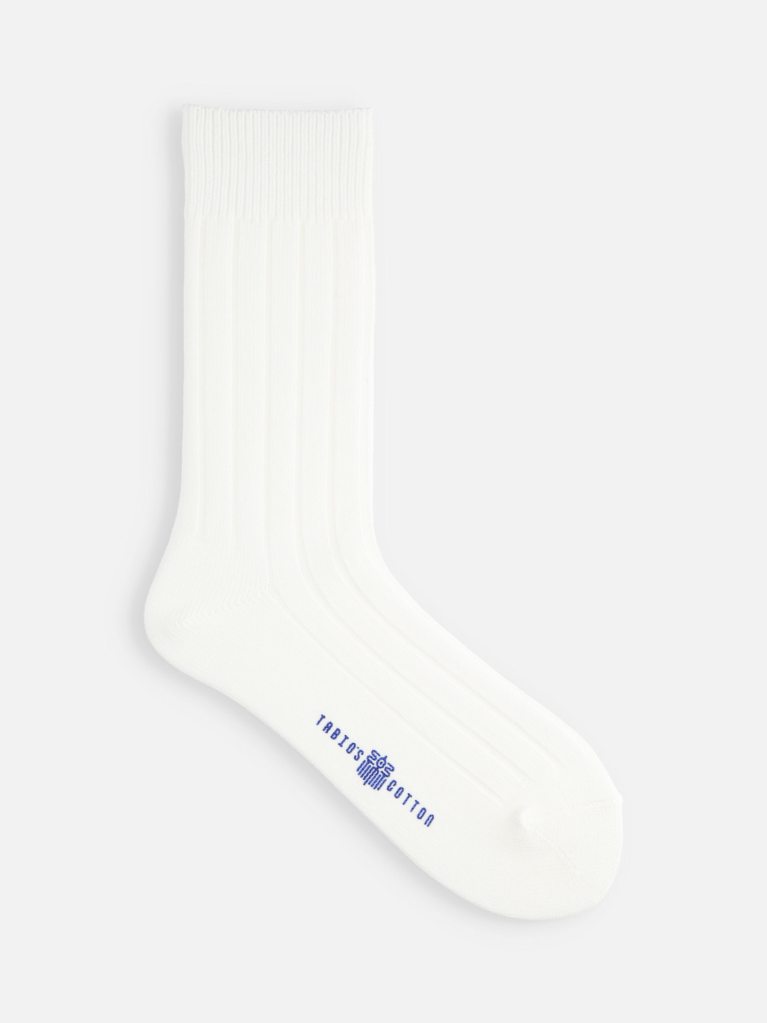 Calcetín medio ancho liso canalé Tabio's Cotton S