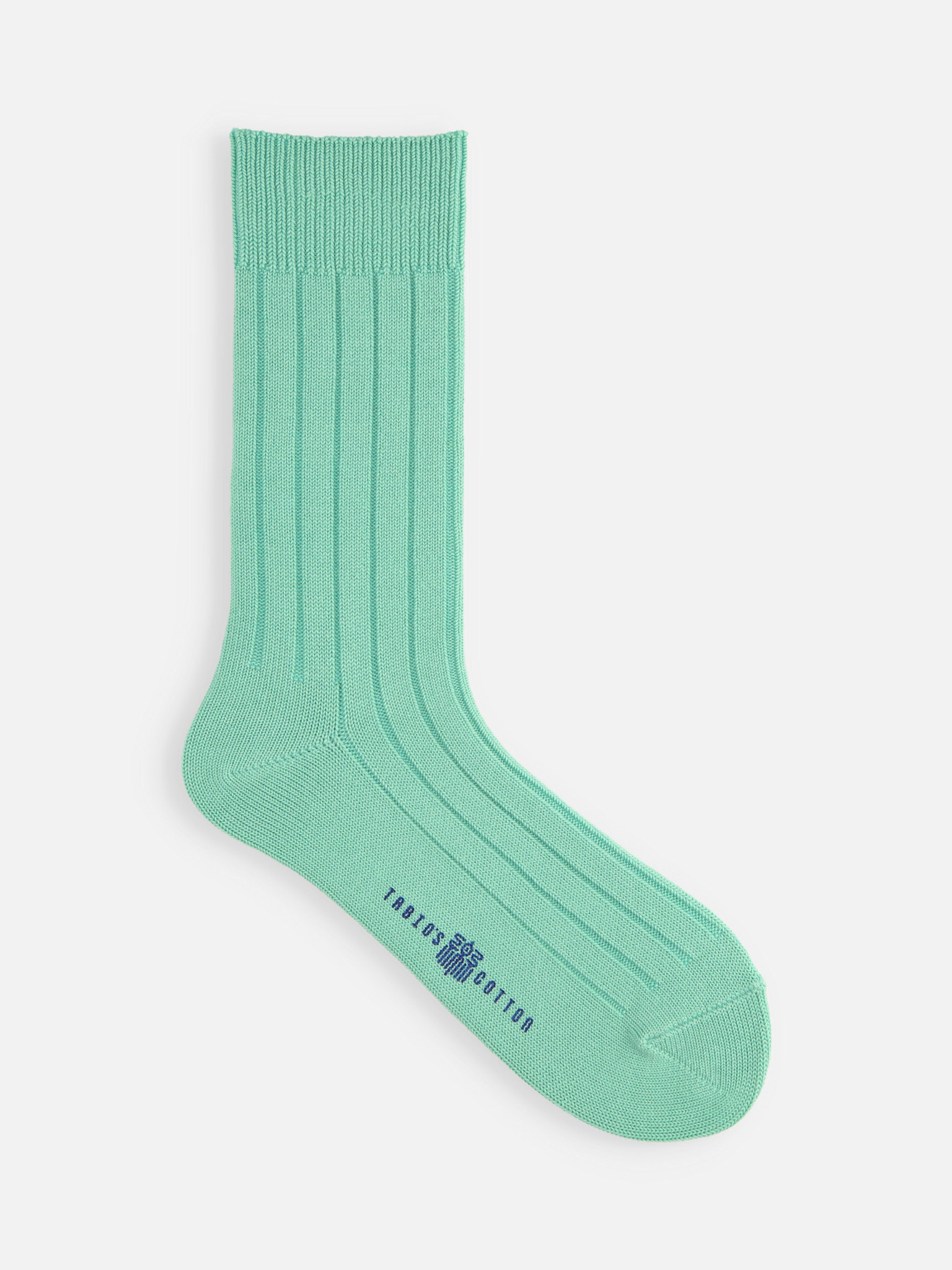 Calcetín medio ancho liso canalé Tabio's Cotton S