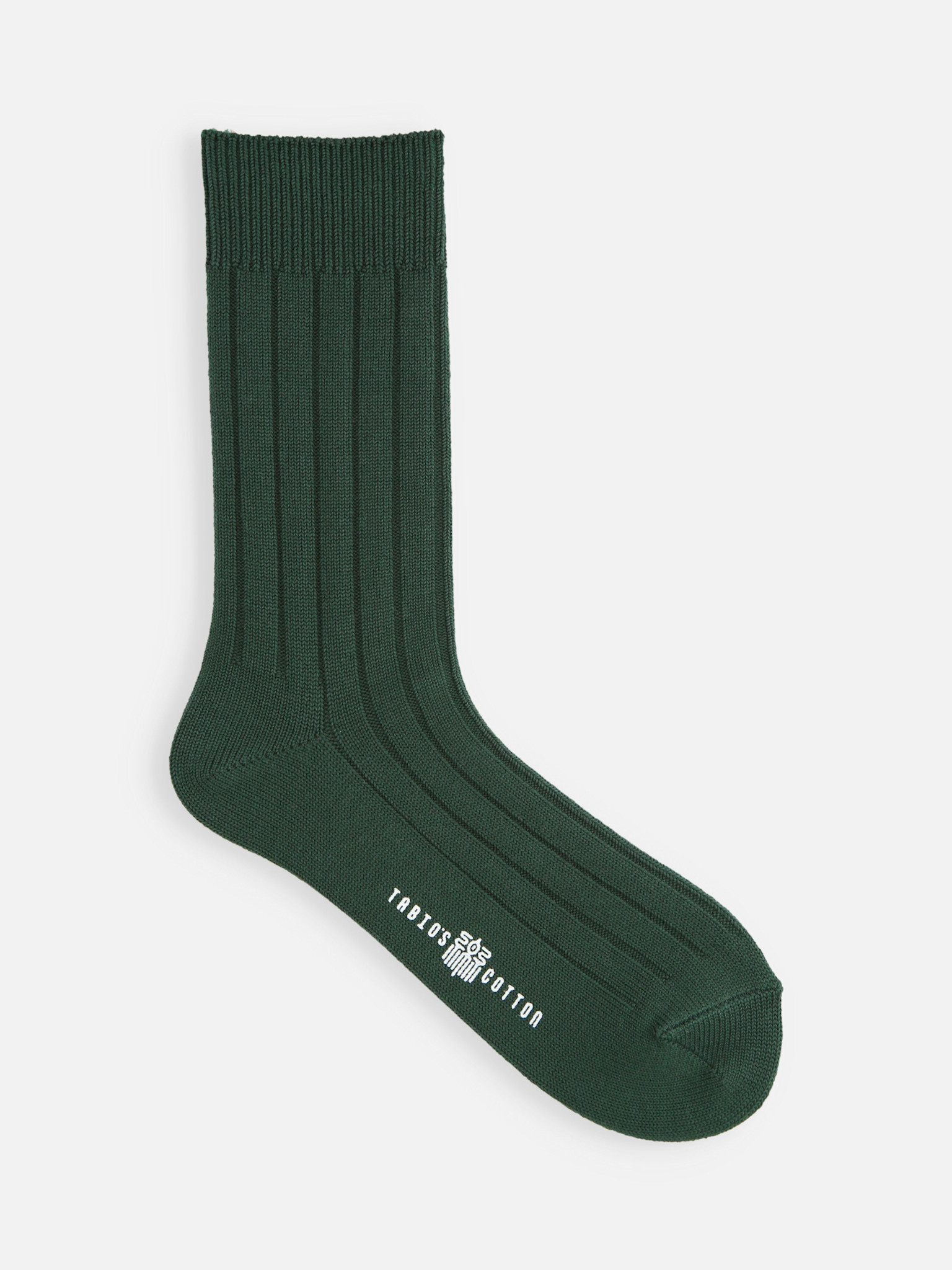 Calcetín medio ancho liso canalé Tabio's Cotton S