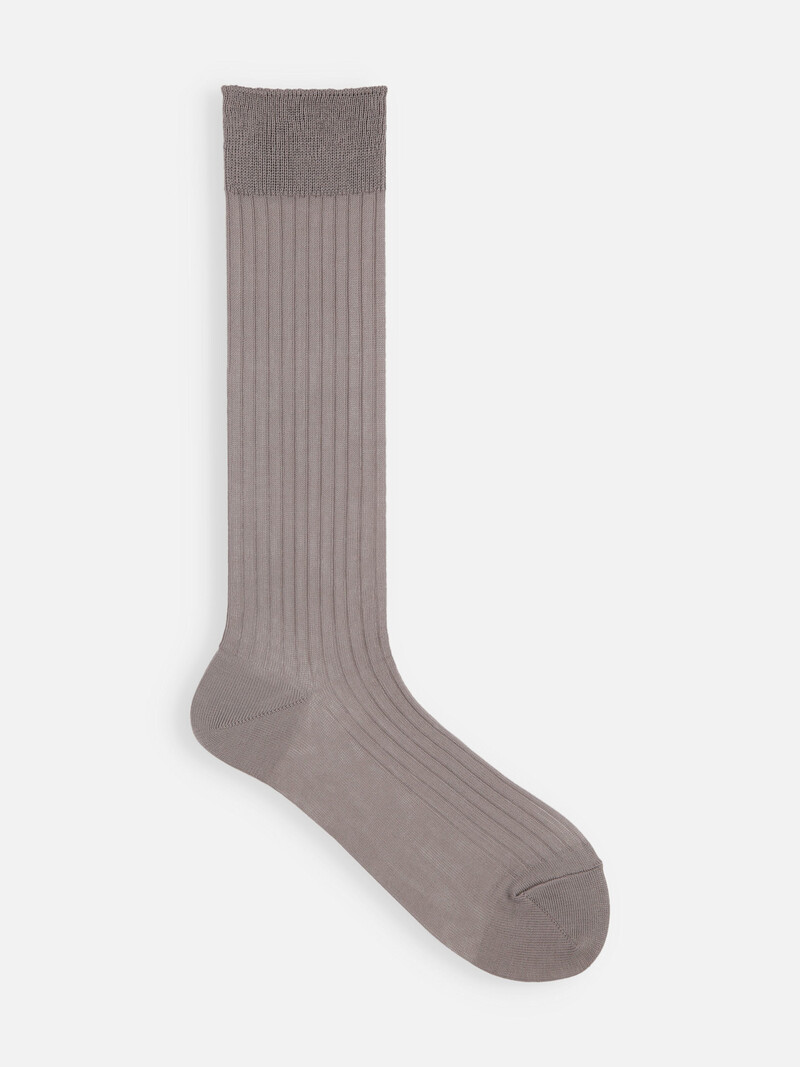 Loose Style Sheer Rib 3/4 Socks