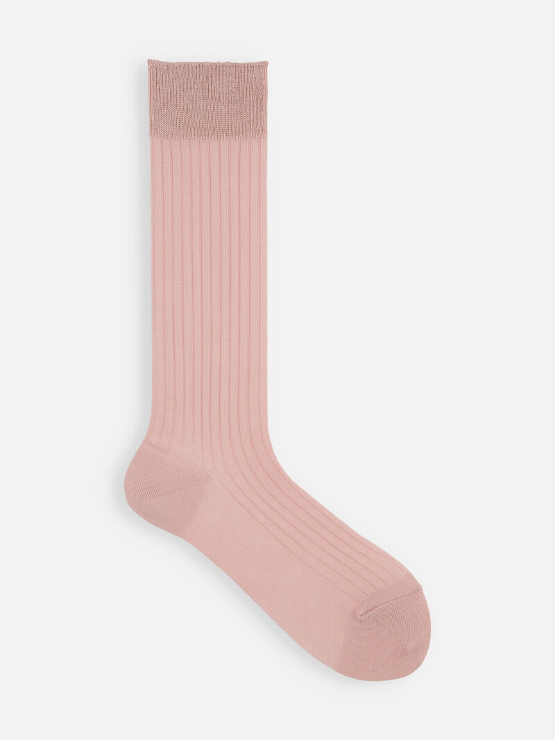Mi-chaussette 3/4 fine à côtes style Loose