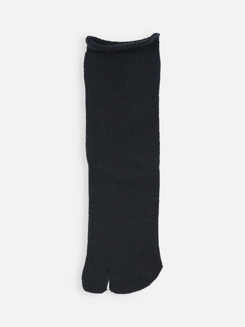 Mi-chaussette Tabi en laine Mérinos fine Premium