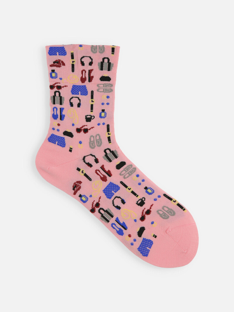 My Accessories Pattern Low Crew Socks