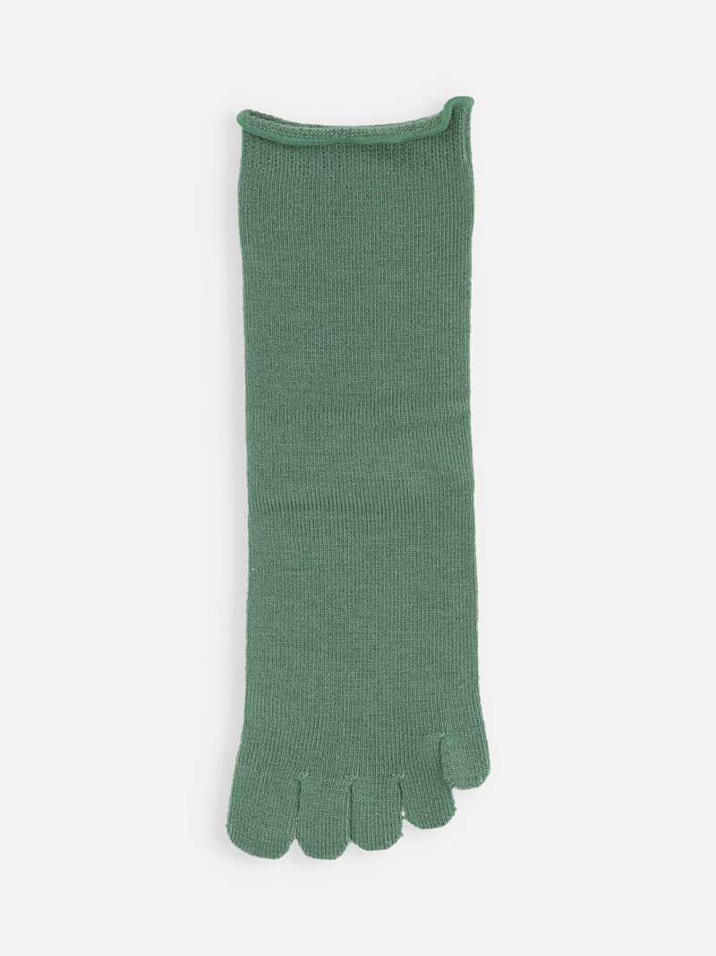 Meia Premium Fine Merino 5 Toe até a panturrilha