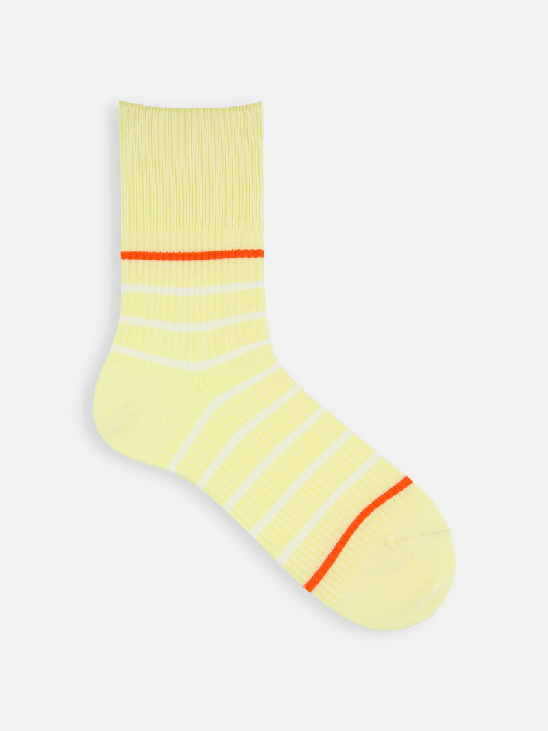 Calcetines de punto gofre con rayas bicolor