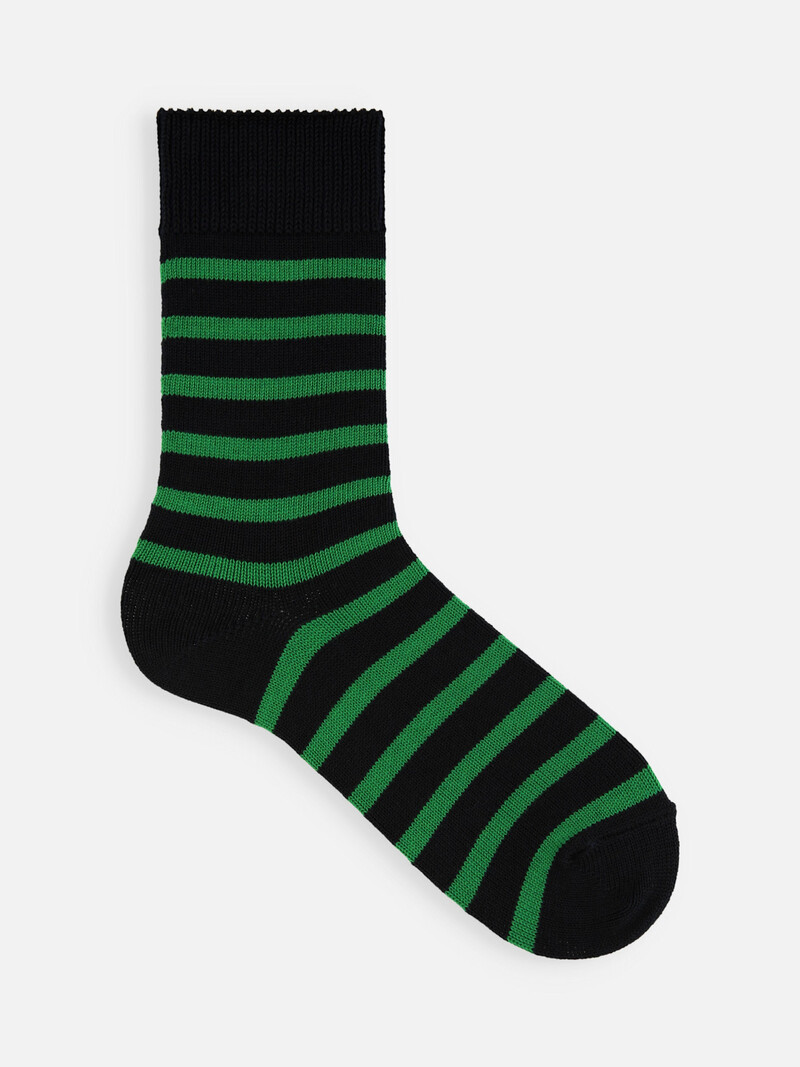 Mi-chaussette rayure large