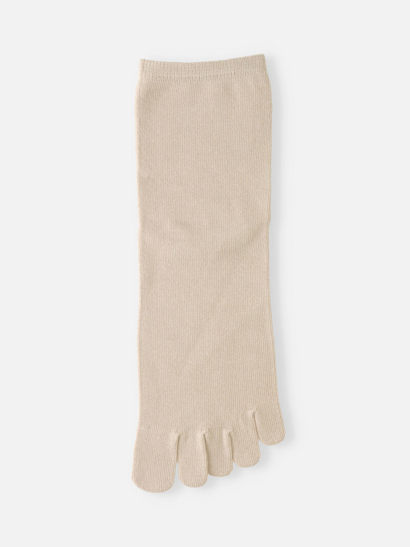 Plain Low Crew Toe Socks M