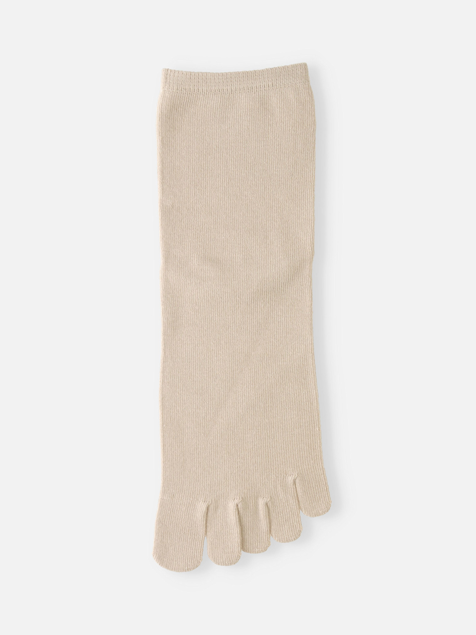 Meia lisa de algodão com 5 dedos M