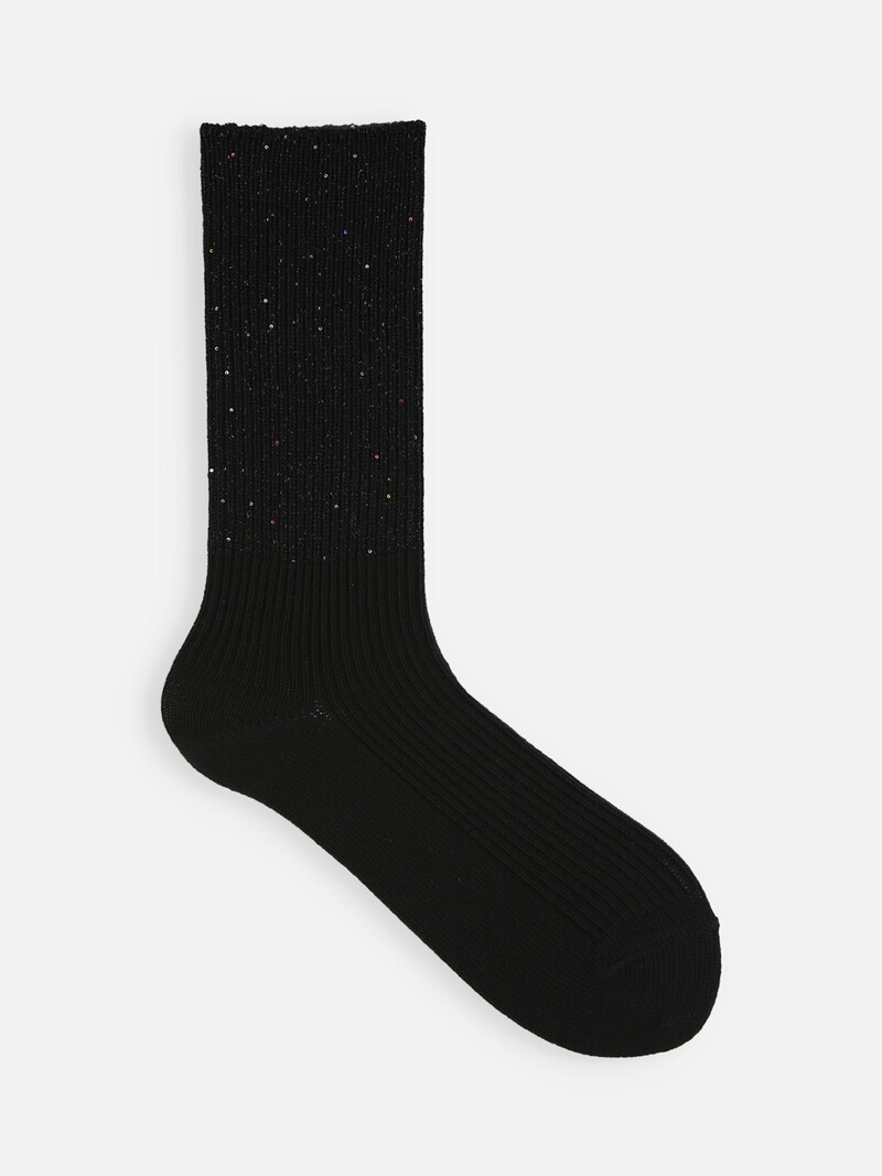 Feine Pailletten 3/4 Socken