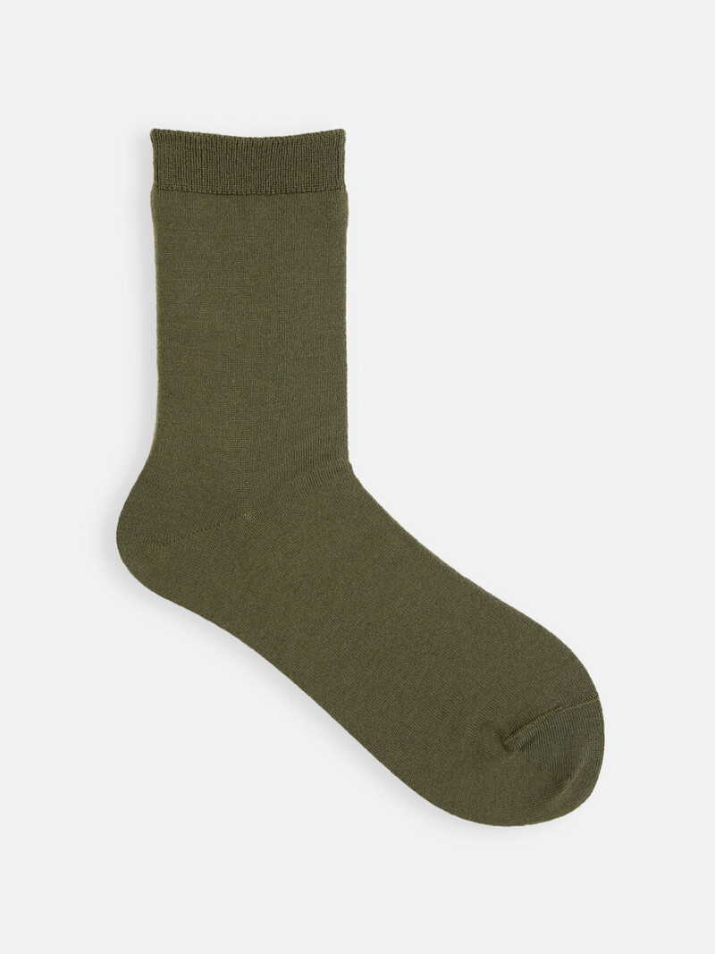Socquette laine Mérinos luxe unie