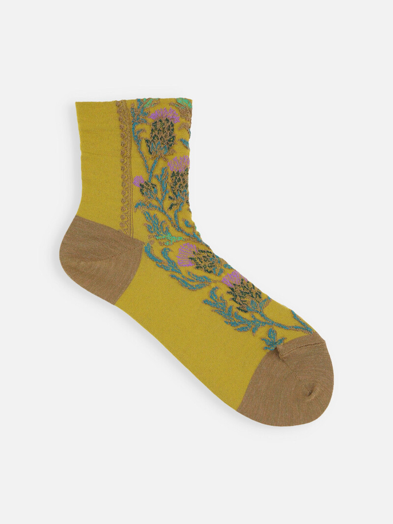 Wool Blend Art Nouveau Style Socks