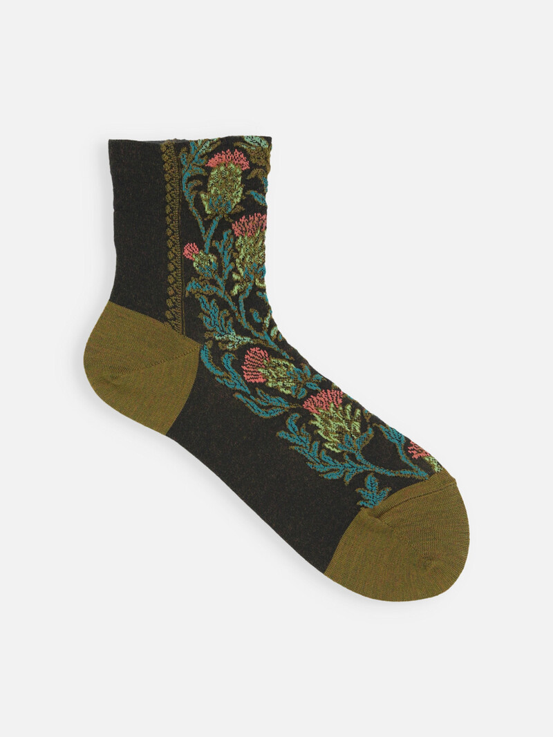 Wool Blend Art Nouveau Style Socks
