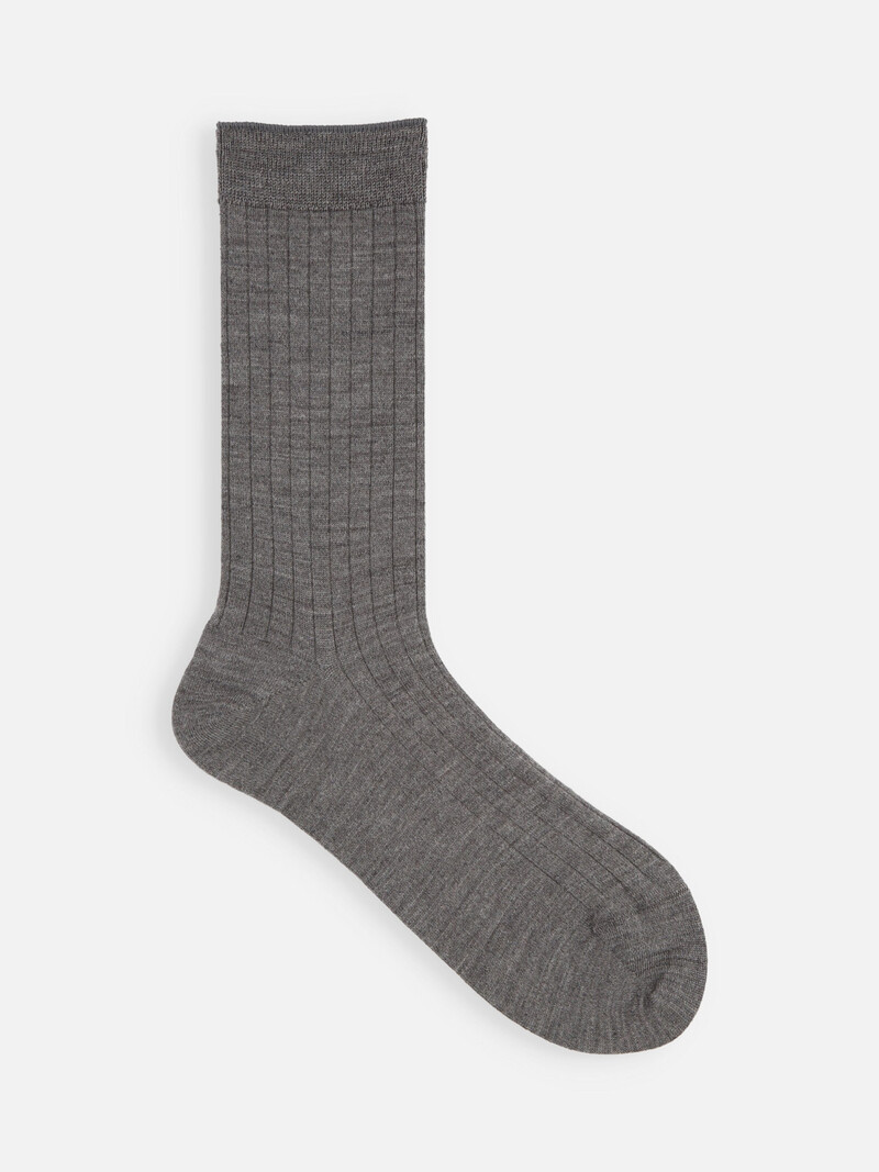 Premium Finest Wool Rib Crew Socks