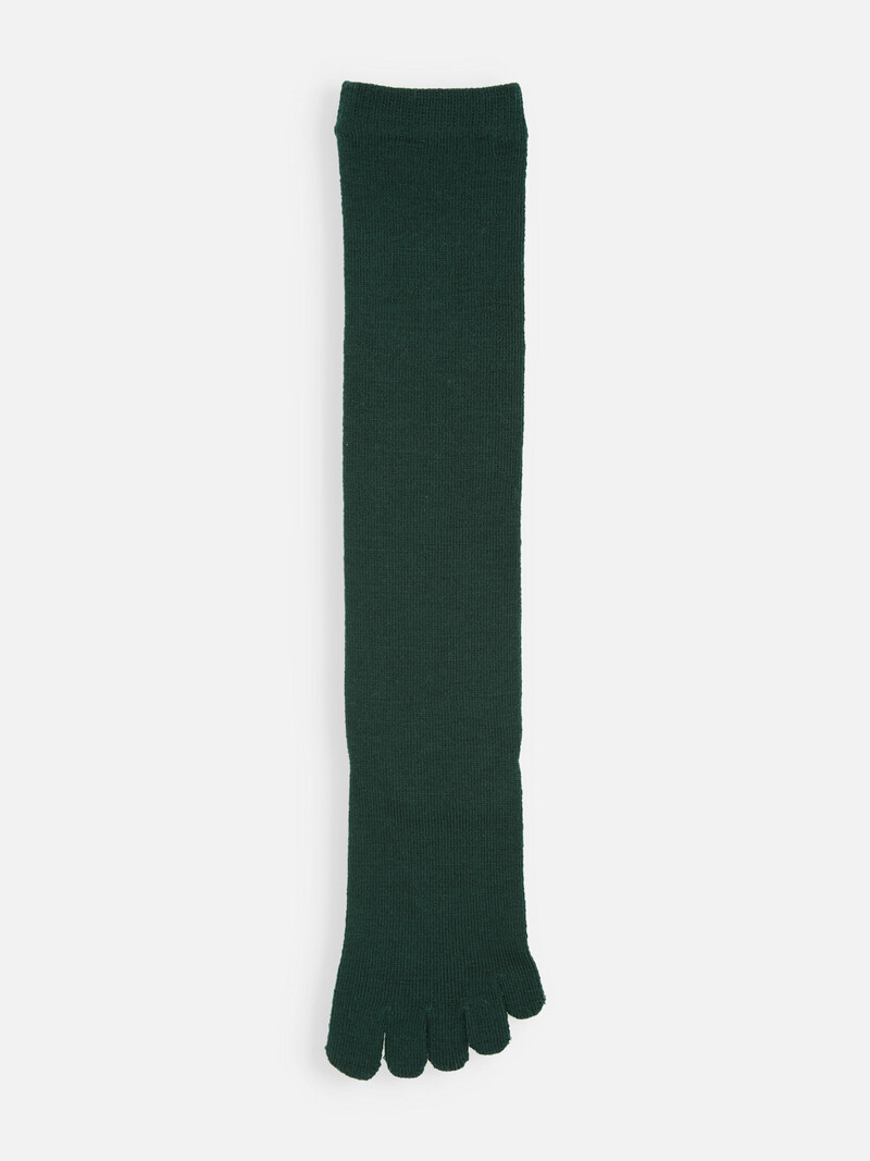 Meia de lã Merino fina premium com 5 dedos de altura