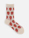Mi-chaussette jacquard motif fraises en laine-mix