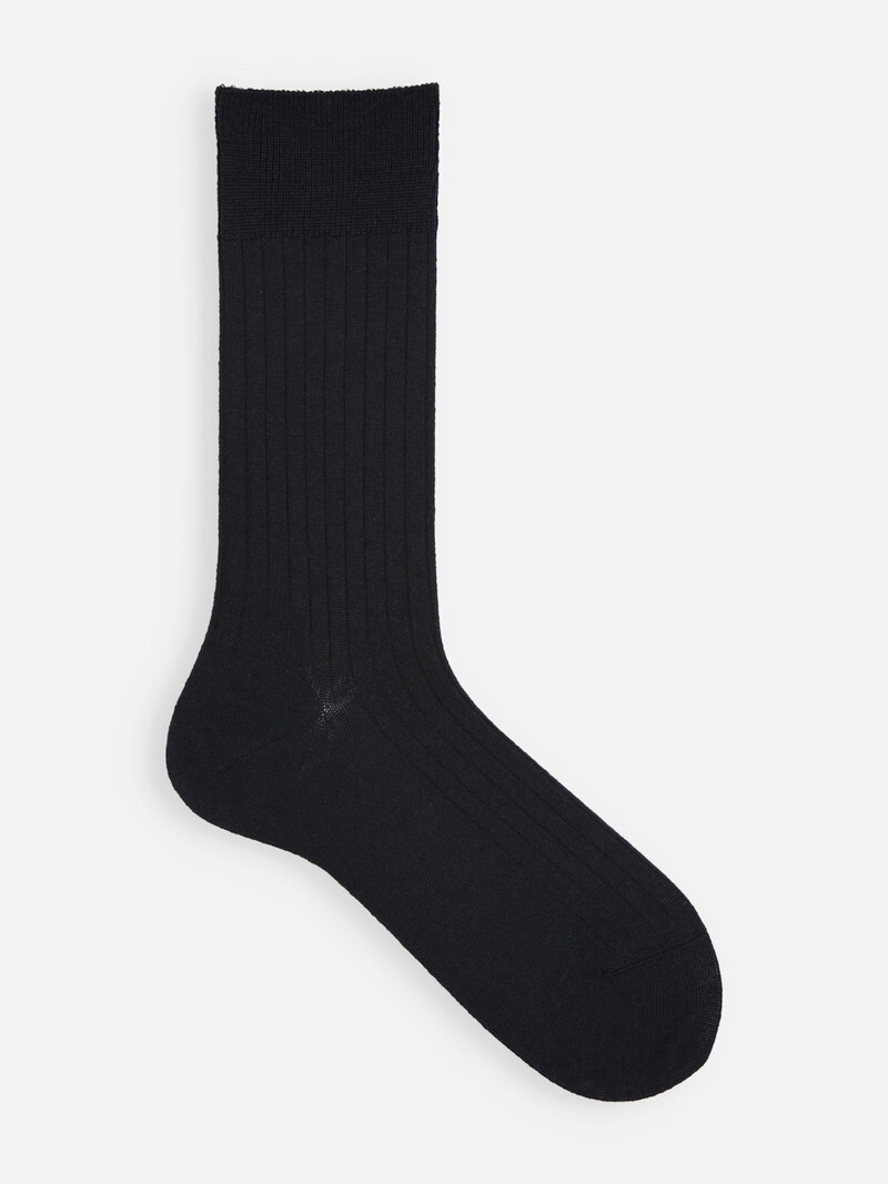 Meias caneladas de lã merino até a panturrilha 6x2 M