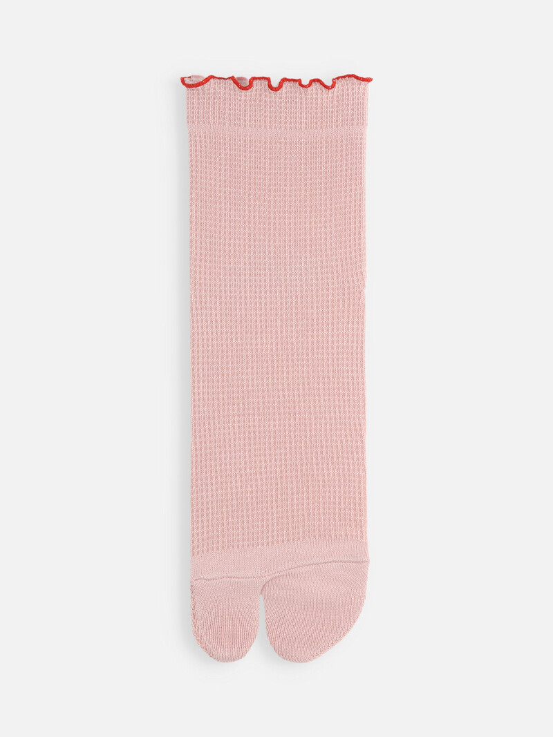 Socquette Tabi gauffré bord merrow
