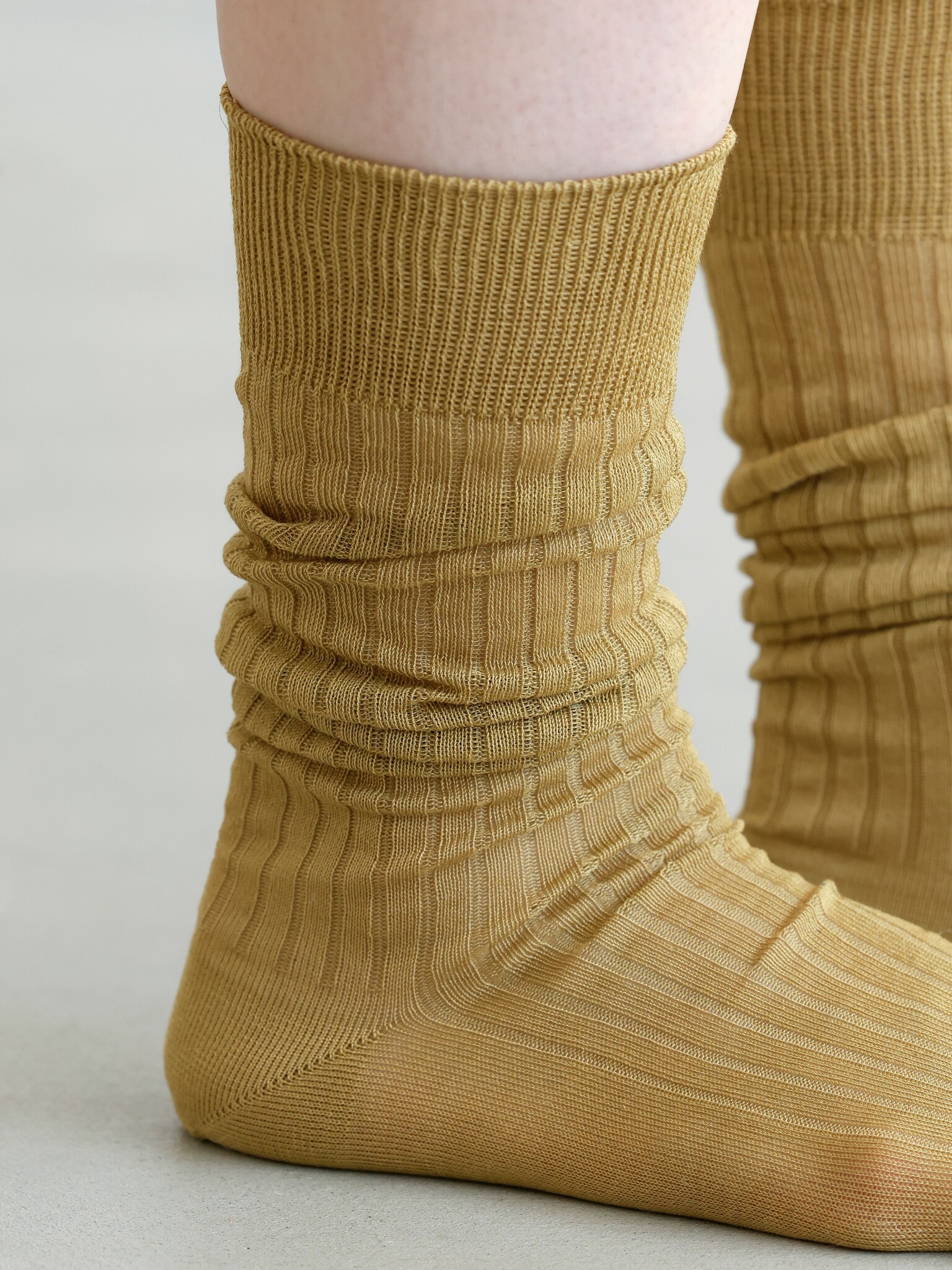 Calzini larghi a coste sottili da 3/4 a metà polpaccio