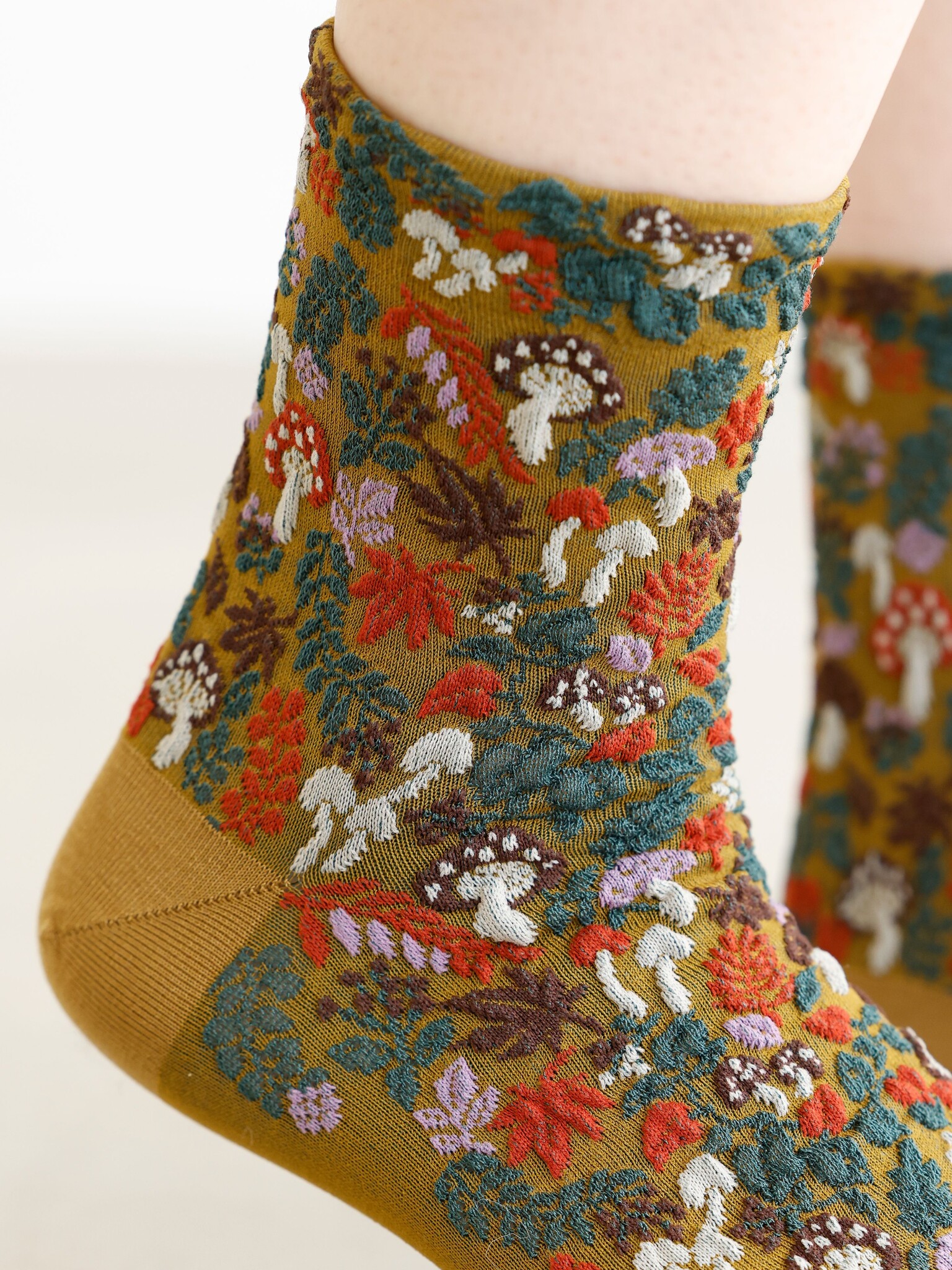 Herfstpaddestoelen lage sokken