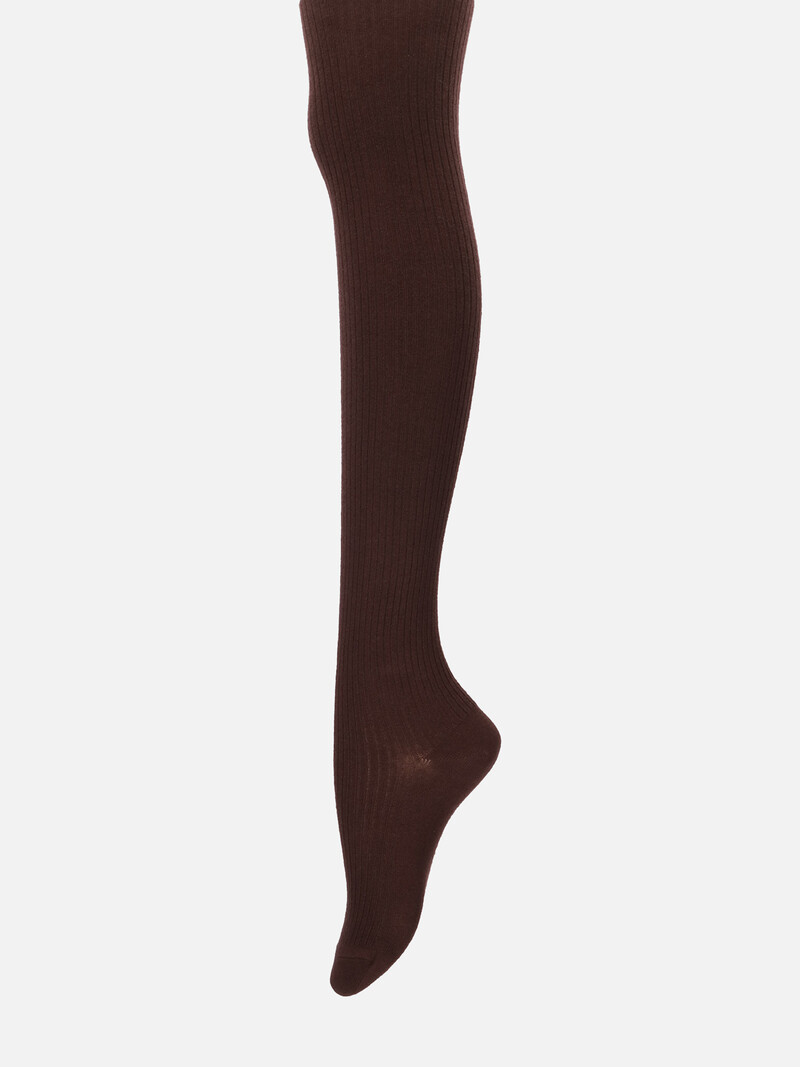 Luxuriöse Baumwoll-Ripp-Strumpfhose 400D M