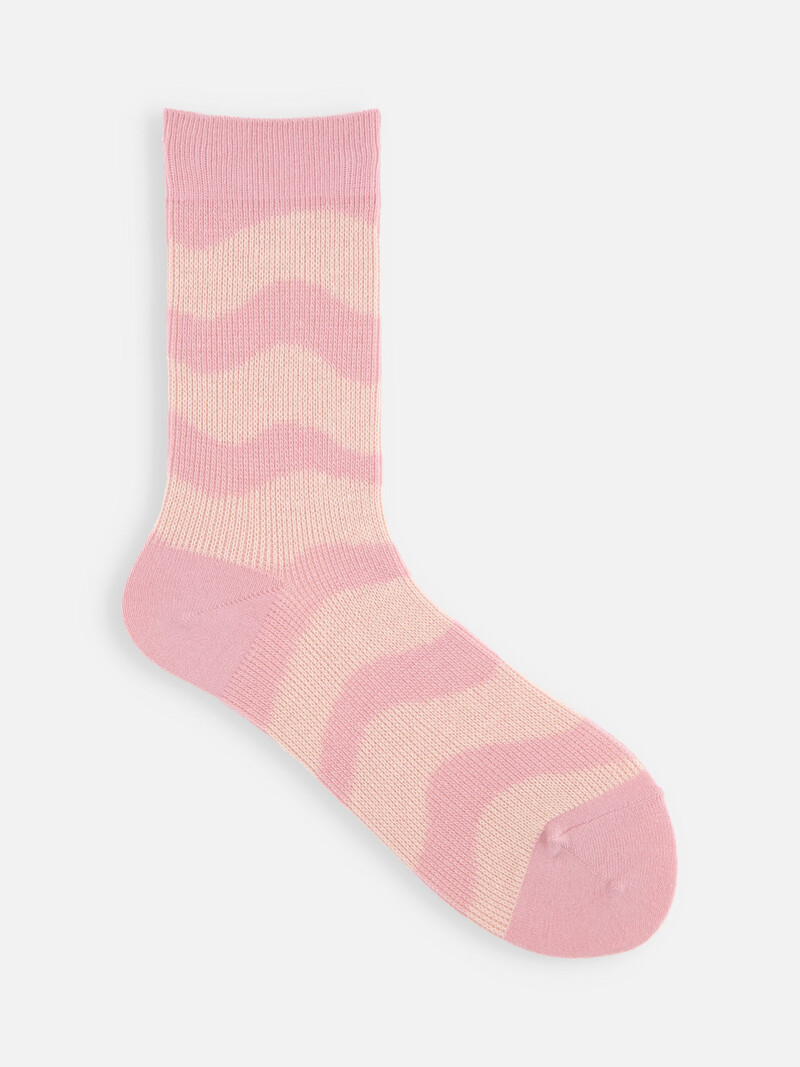 Mi-chaussette jacquard motif ondulé