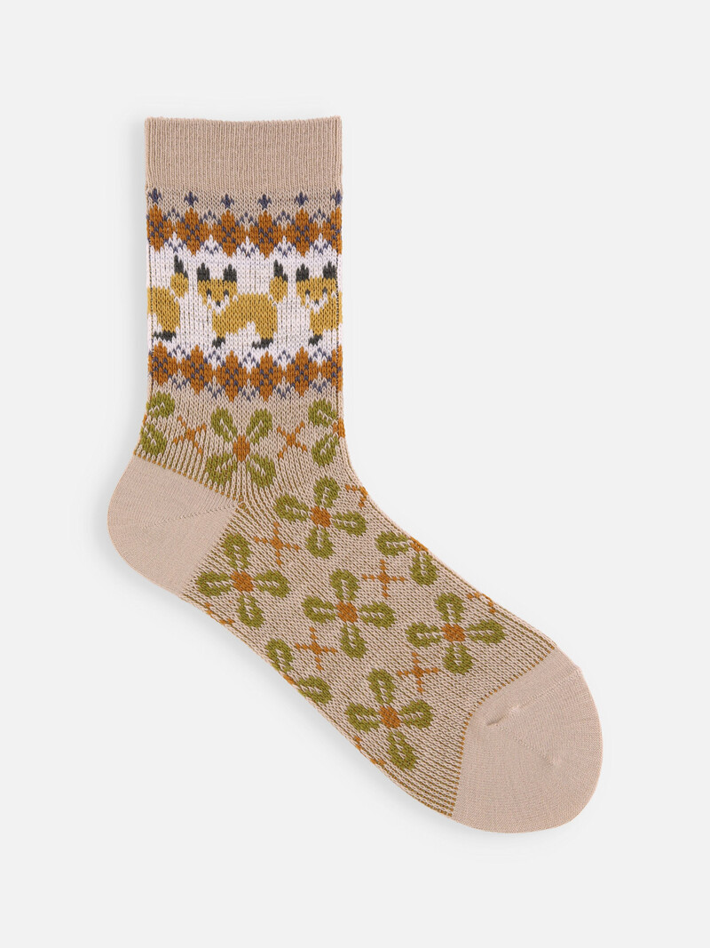 Fox & Argyle Jacquard Crew Sokken