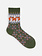 Jacquard-Crew-Socken mit Fuchs- und Argyle-Muster