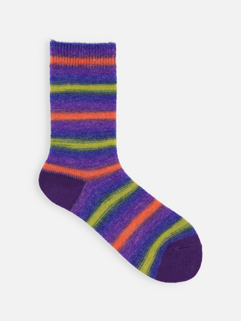 Wolmix Gradient Stripe Crew Sokken
