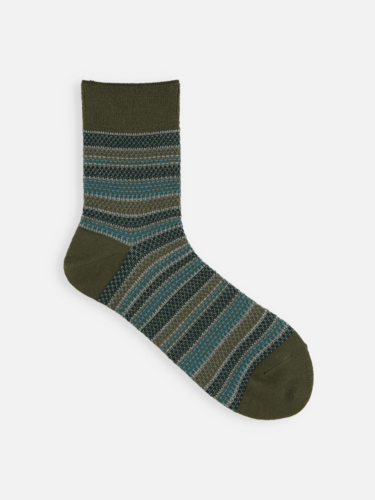 Kurze Socken aus Wollmischung mit gedeckten, schicken Streifen