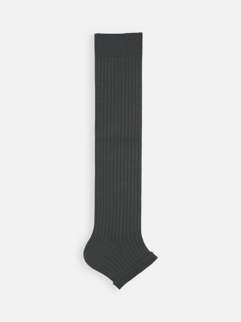 Chaussette haute sans bout à côtes