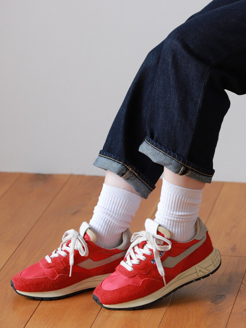 Klassische gerippte, schlichte Crew-Socken S