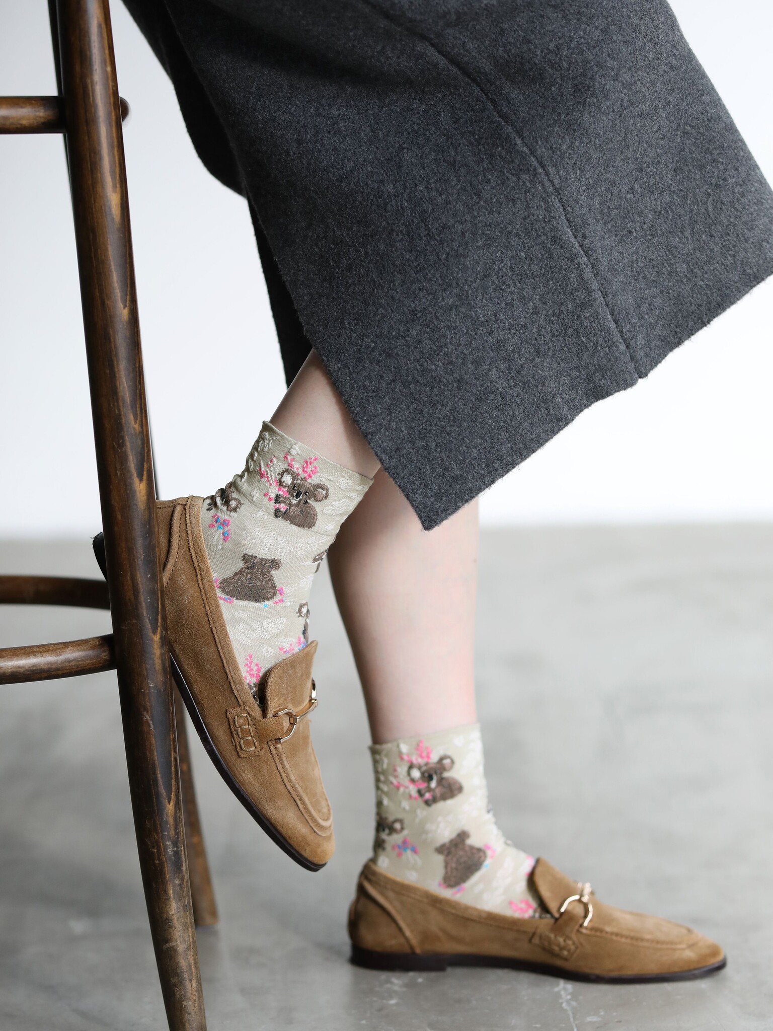 Socquette motif Koala en coton bio