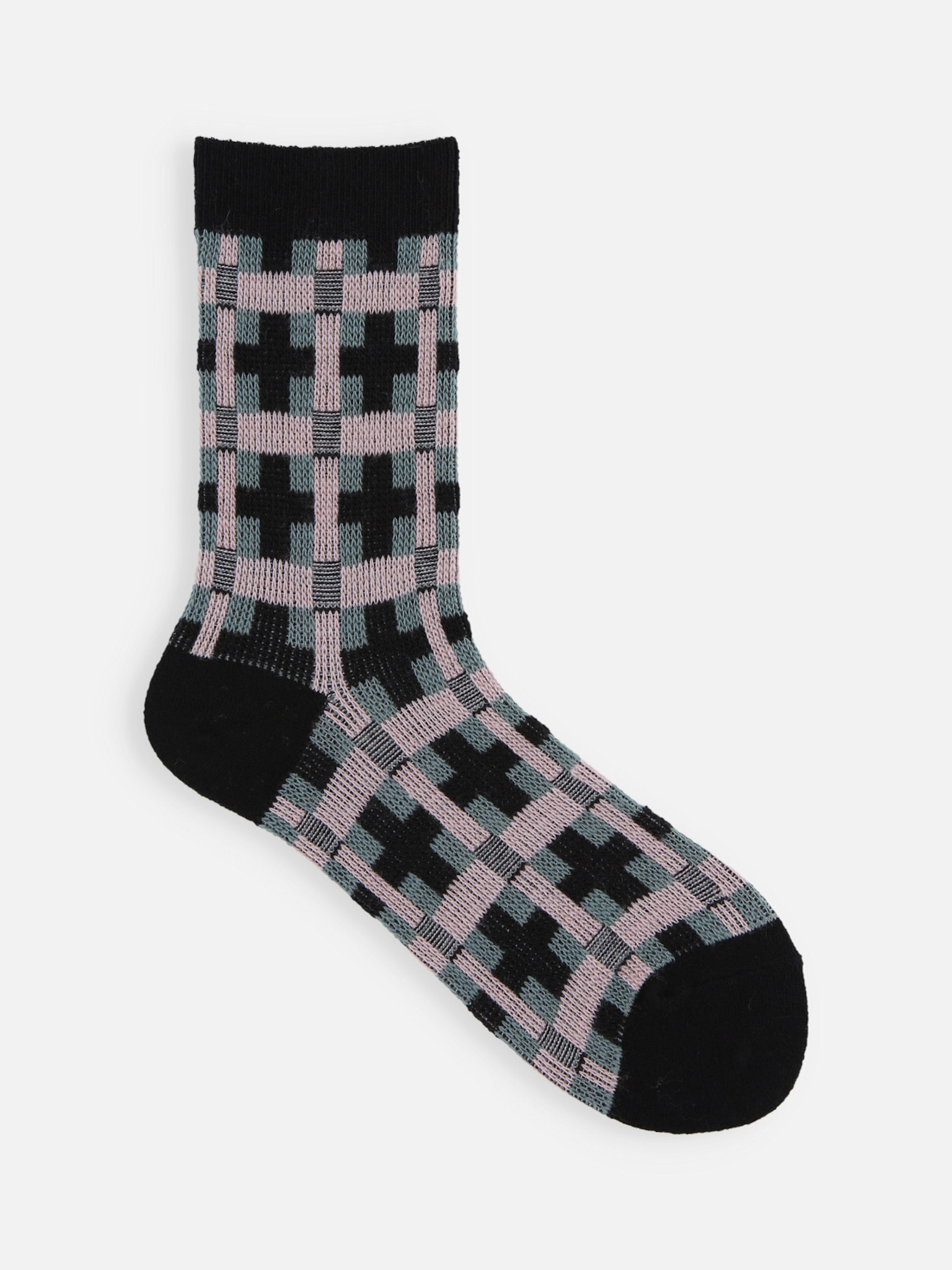 Wolmix moderne geruite sokken