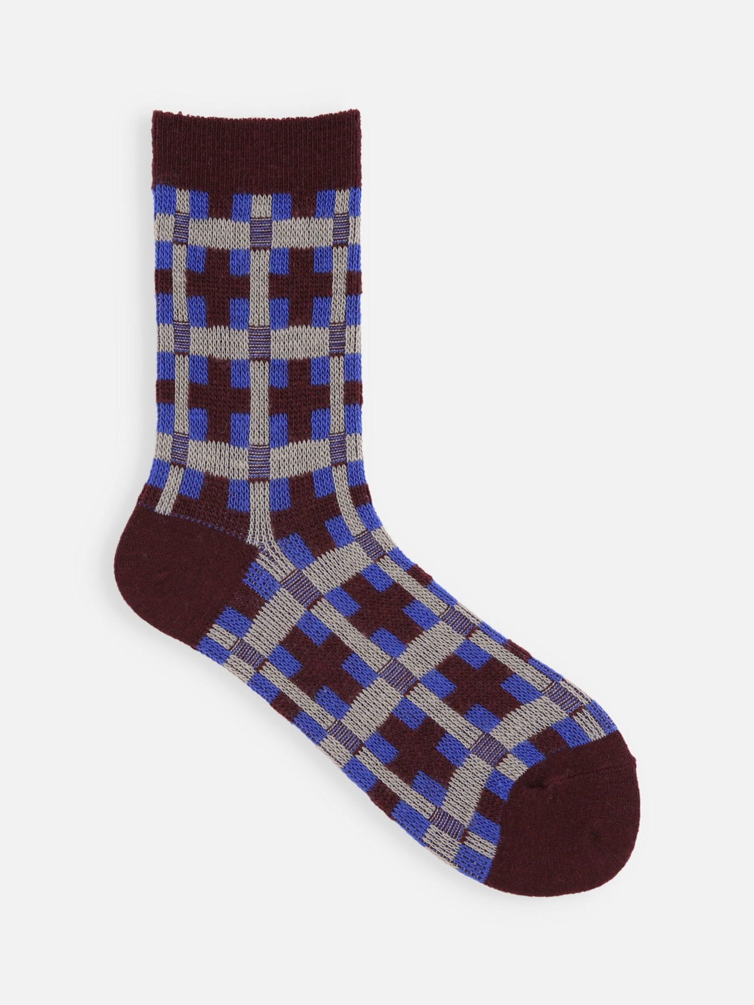 Wolmix moderne geruite sokken