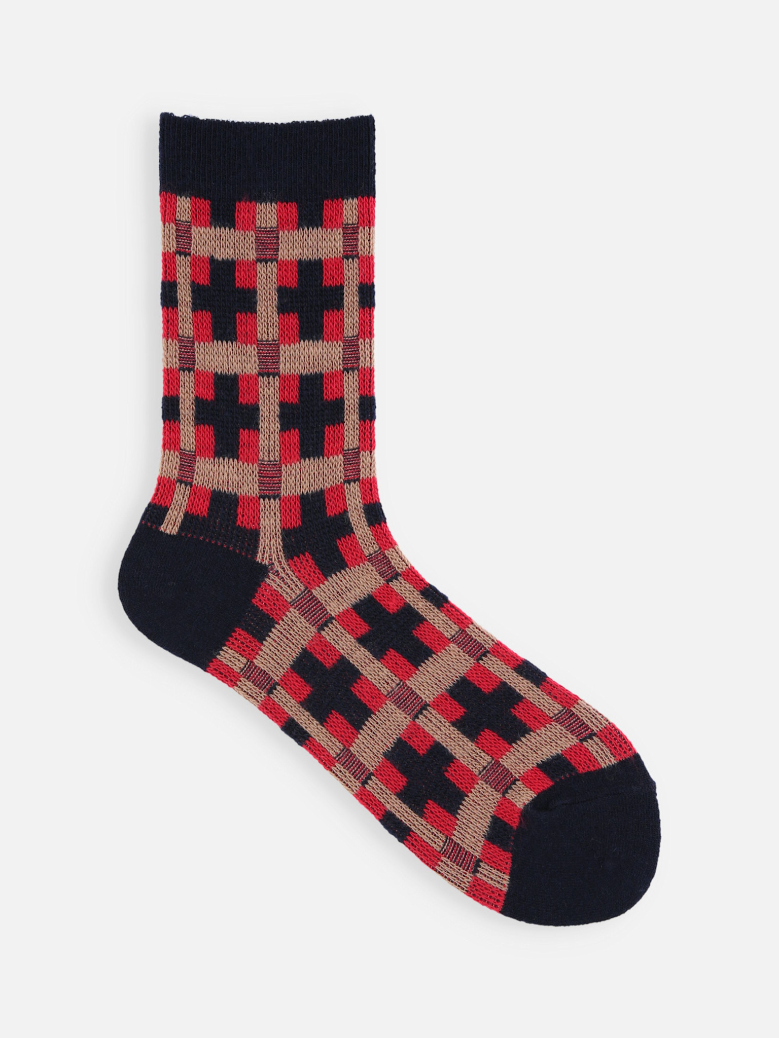 Wolmix moderne geruite sokken