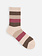 Gestreifte niedrige Crew-Socken aus Wollmischgarn