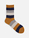 Gestreifte niedrige Crew-Socken aus Wollmischgarn