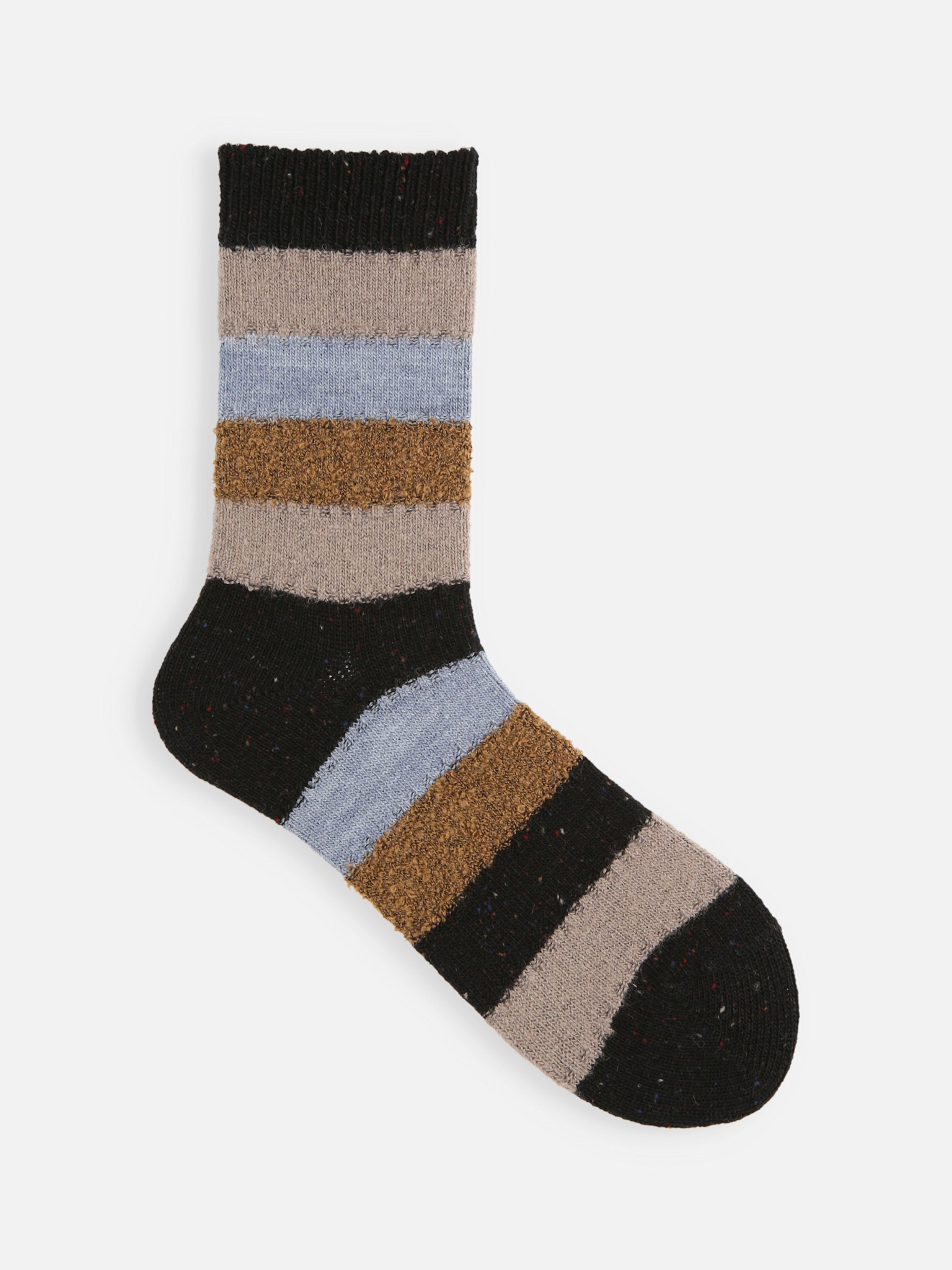Gestreepte lage sokken van gemengd wolgaren