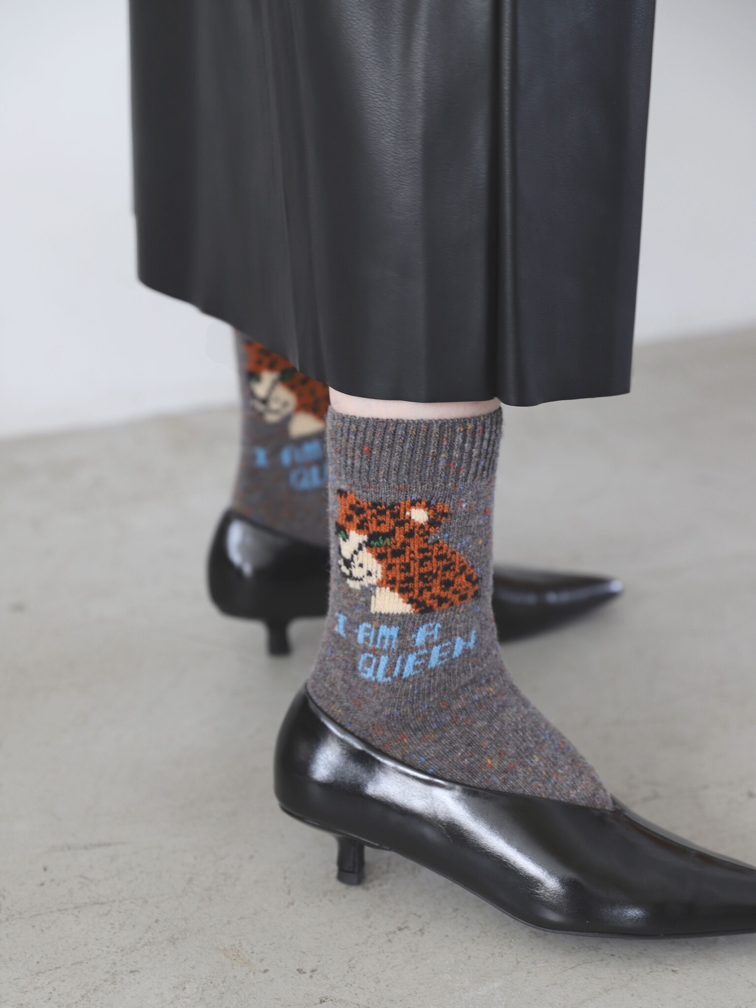 Wolmix Leopard Queen Low Cerw Sokken