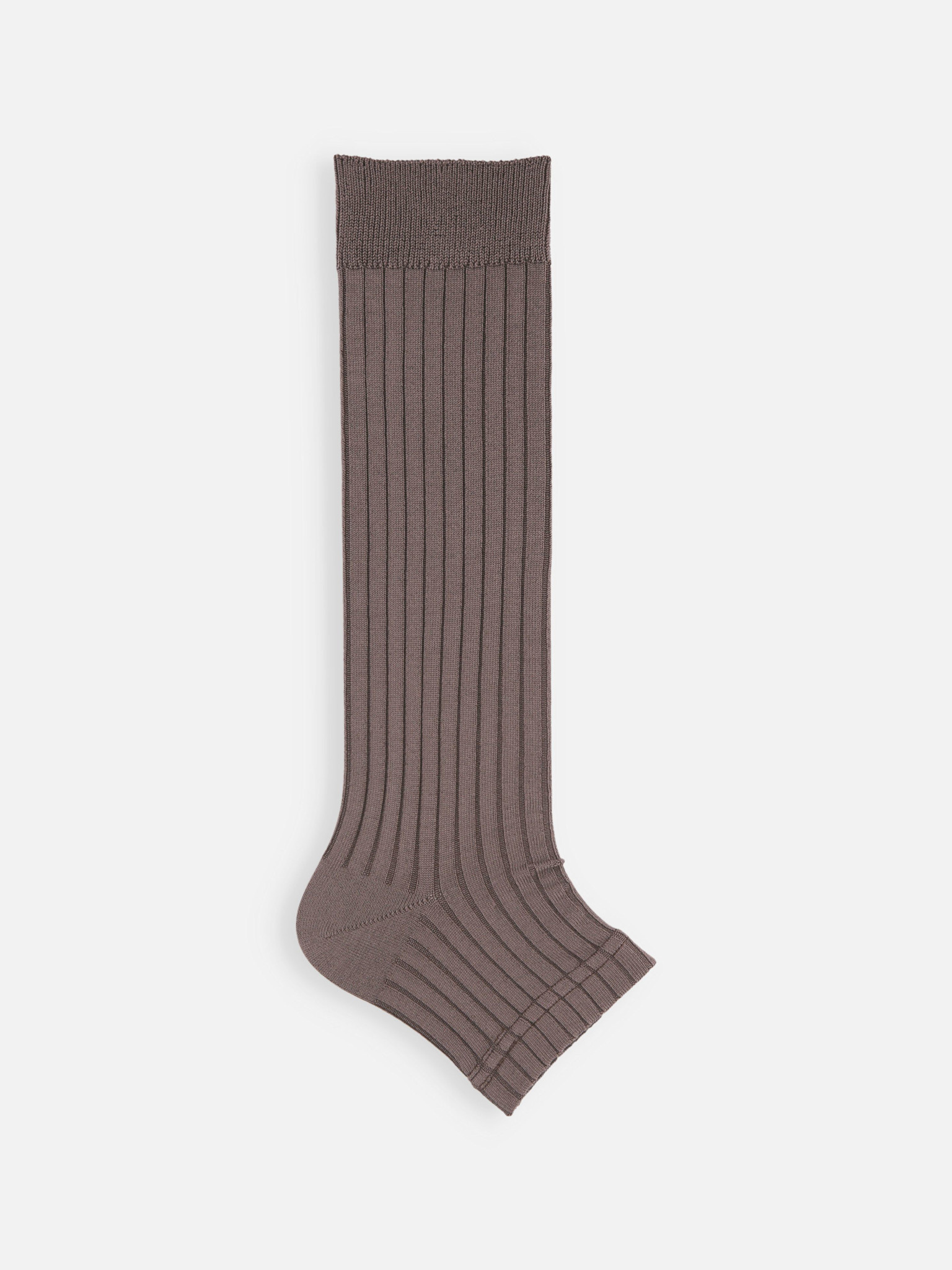 Teenloze geribbelde hoge sokken