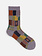 Mi-chaussette laine jacquard Patchwork
