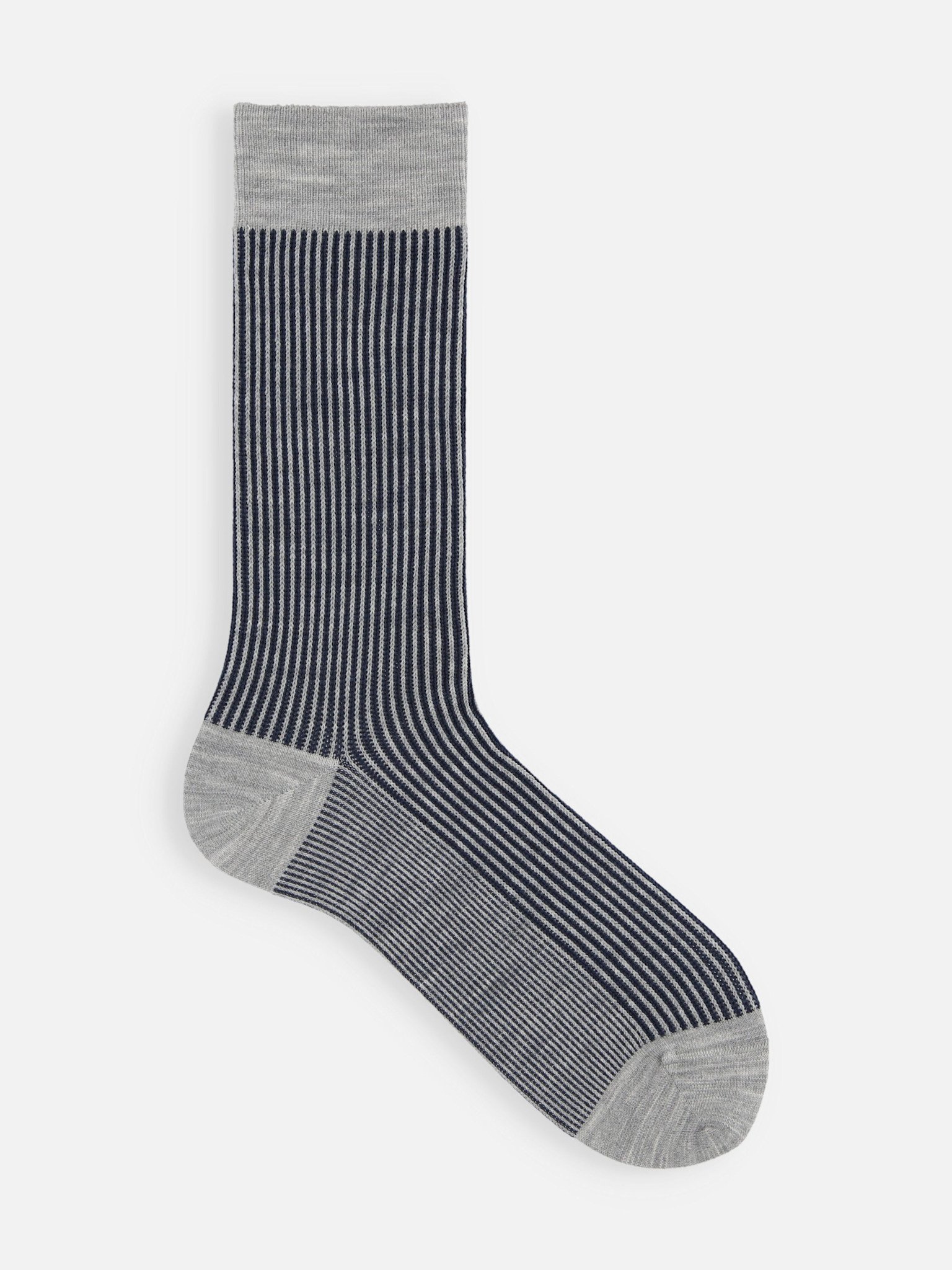 Anti-pilling fijne streep mid-calf sokken