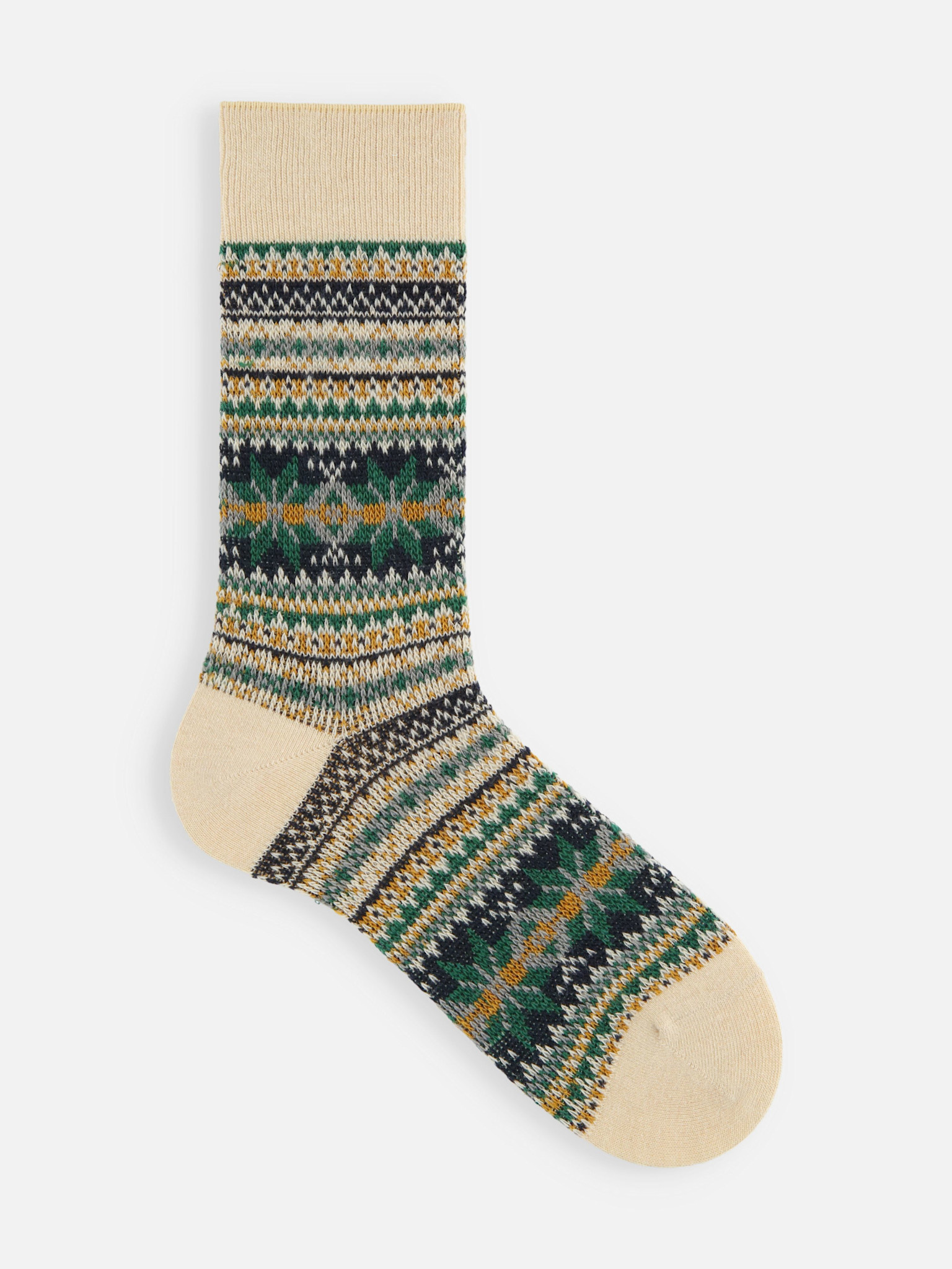Lamswollen Fair Isle Mid Calf Sokken M