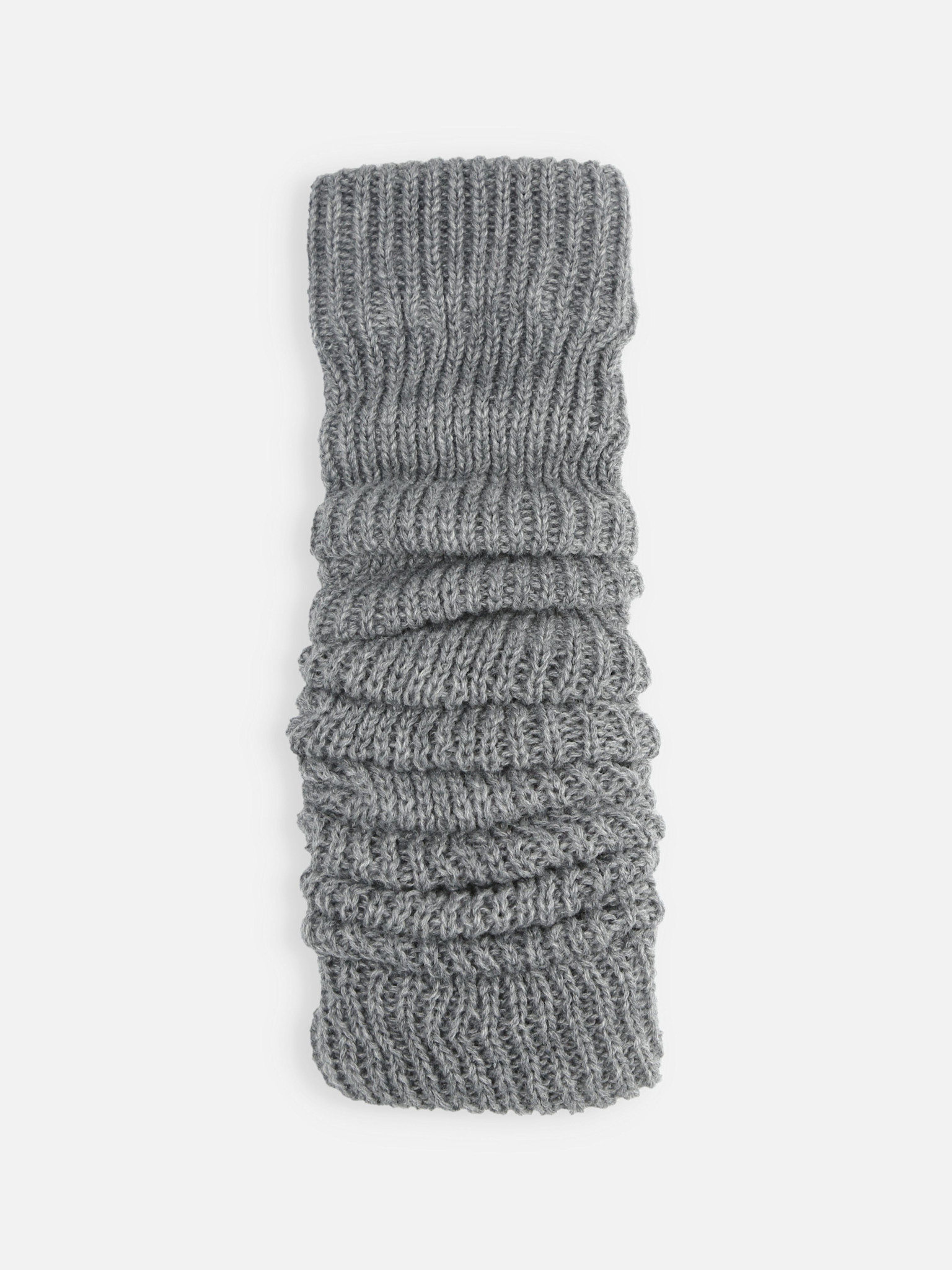Polainas caneladas lisas em fio grosso, 88 cm