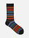 Mi-chaussette laine Mérinos-mix rayures en jacquard