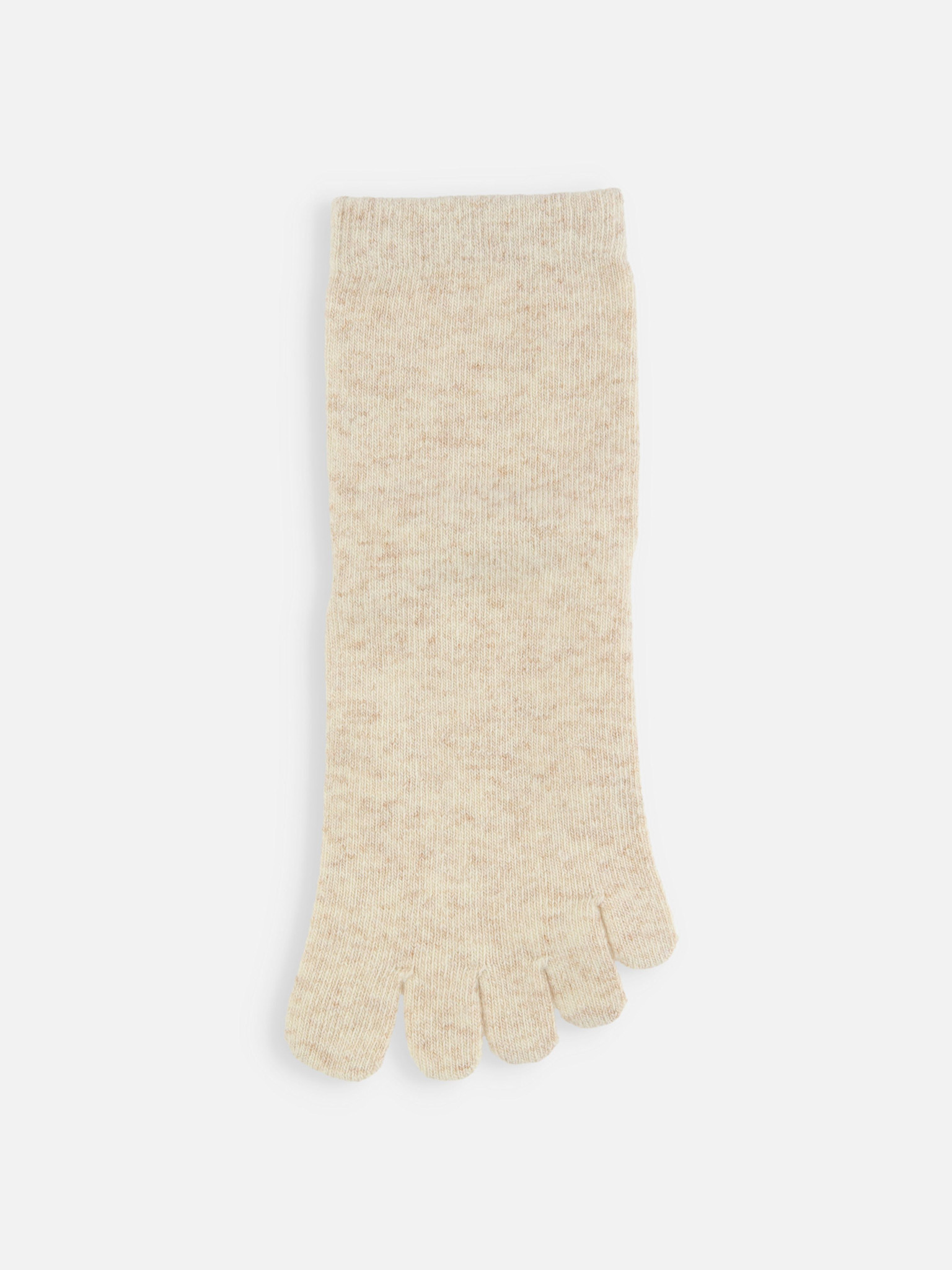 Merinowol effen lage ronde teensokken