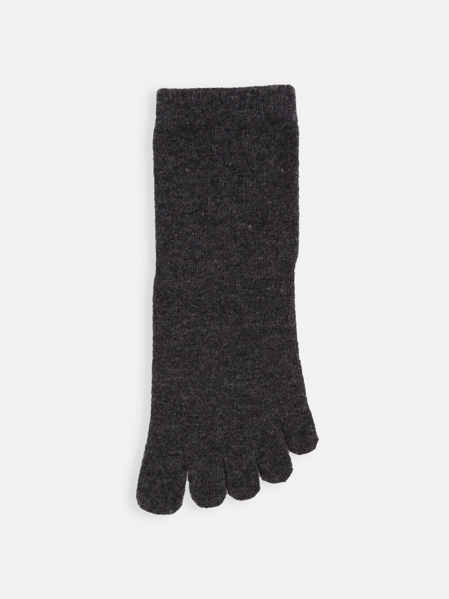 Merinowol effen lage ronde teensokken