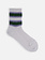 Flauschige, gestreifte Rippsocken aus Lamé